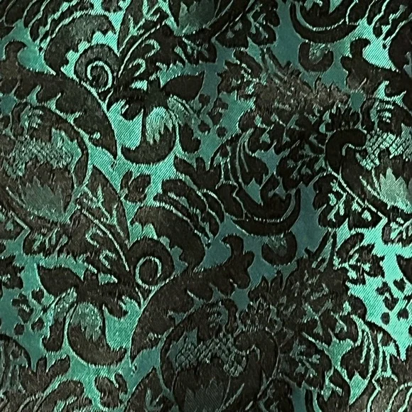 Elegant Green Brocade Full Corset with Metal Hook Clasps NWT - Picture 3 of 9